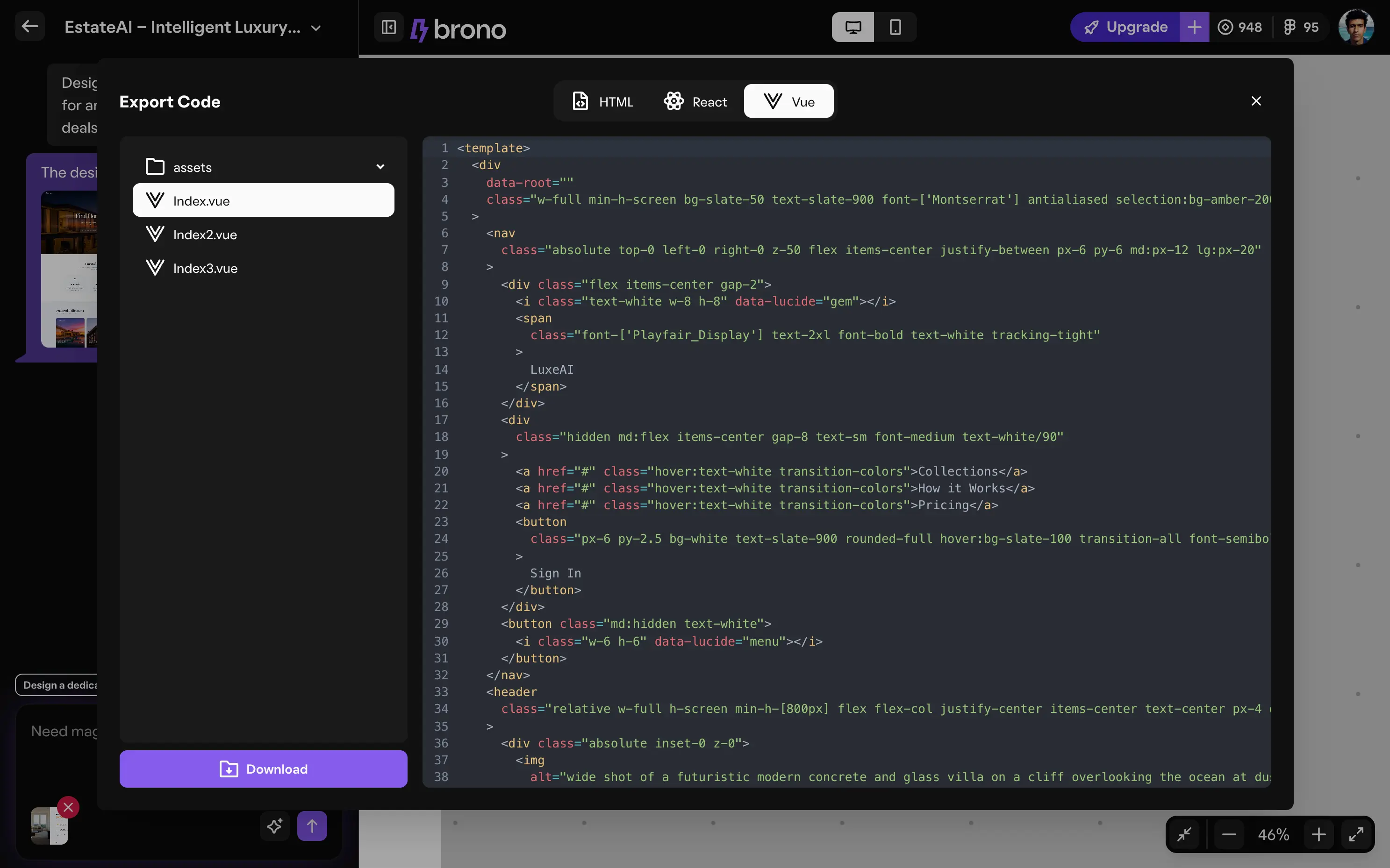Code for developer handoff